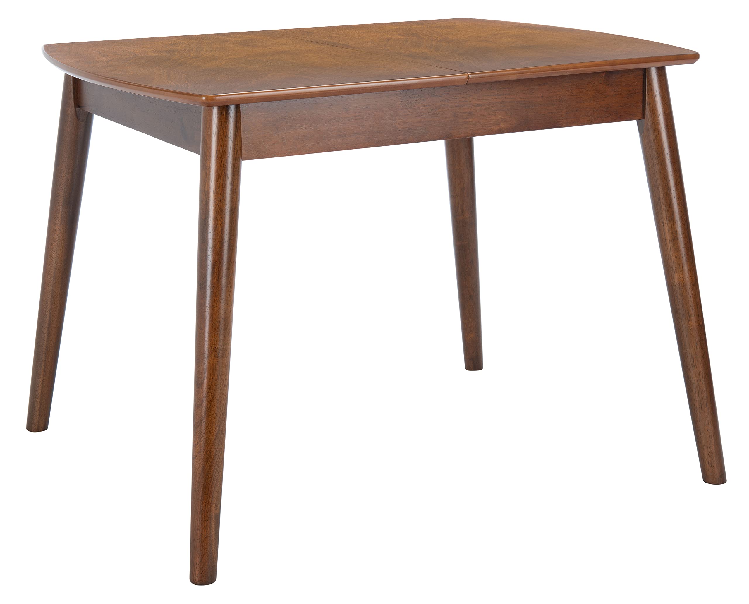 SAFAVIEH Home Collection Varda Walnut Manual Extension Dining Table - Expandable Wooden Table for Small Space Dining Rooms & Entertaining Guests