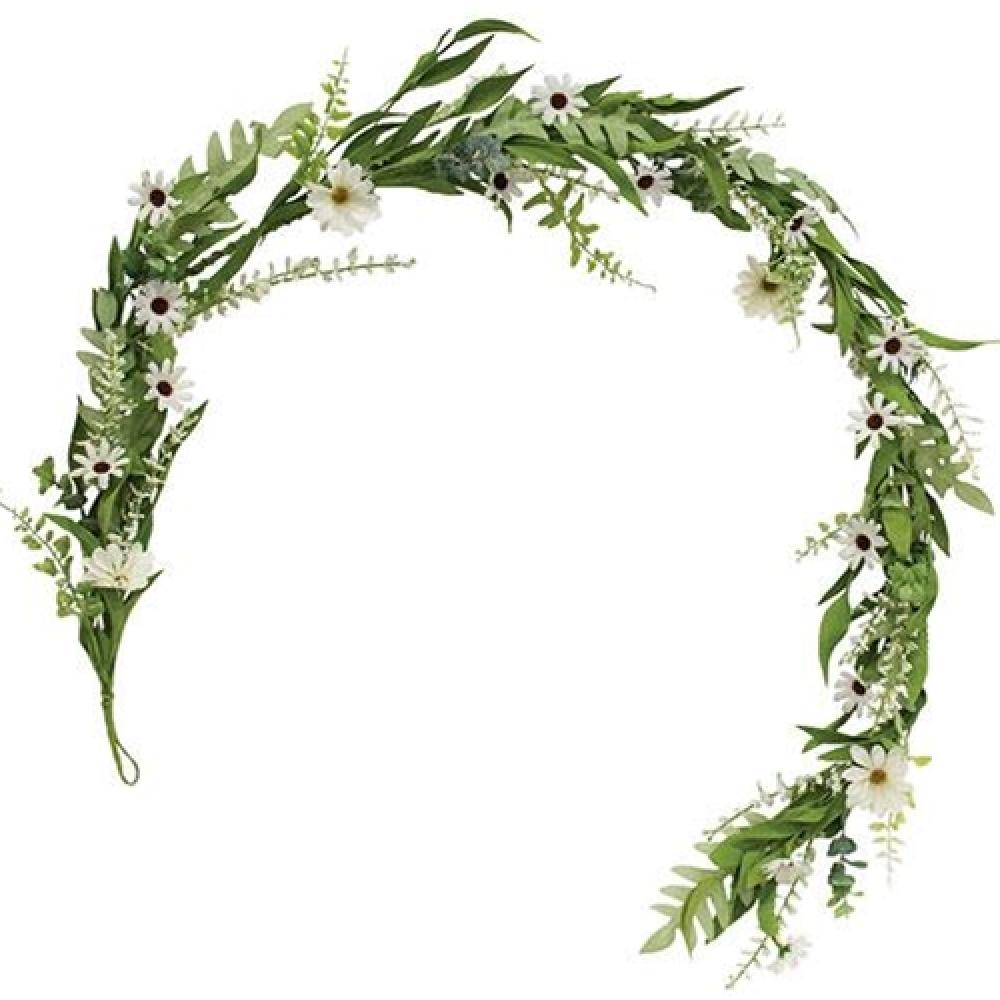 Beautiful Cape Daisy Astilbe & Herb Garland - Floral Wedding Decor, Home Centerpiece, Garden Party Decoration