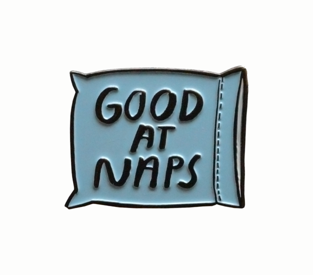 Good At Naps Pin - Cute Enamel Lapel Pin for Sleep Lovers - Perfect for Backpacks, Jackets & Gifts for Sleepy Friends
