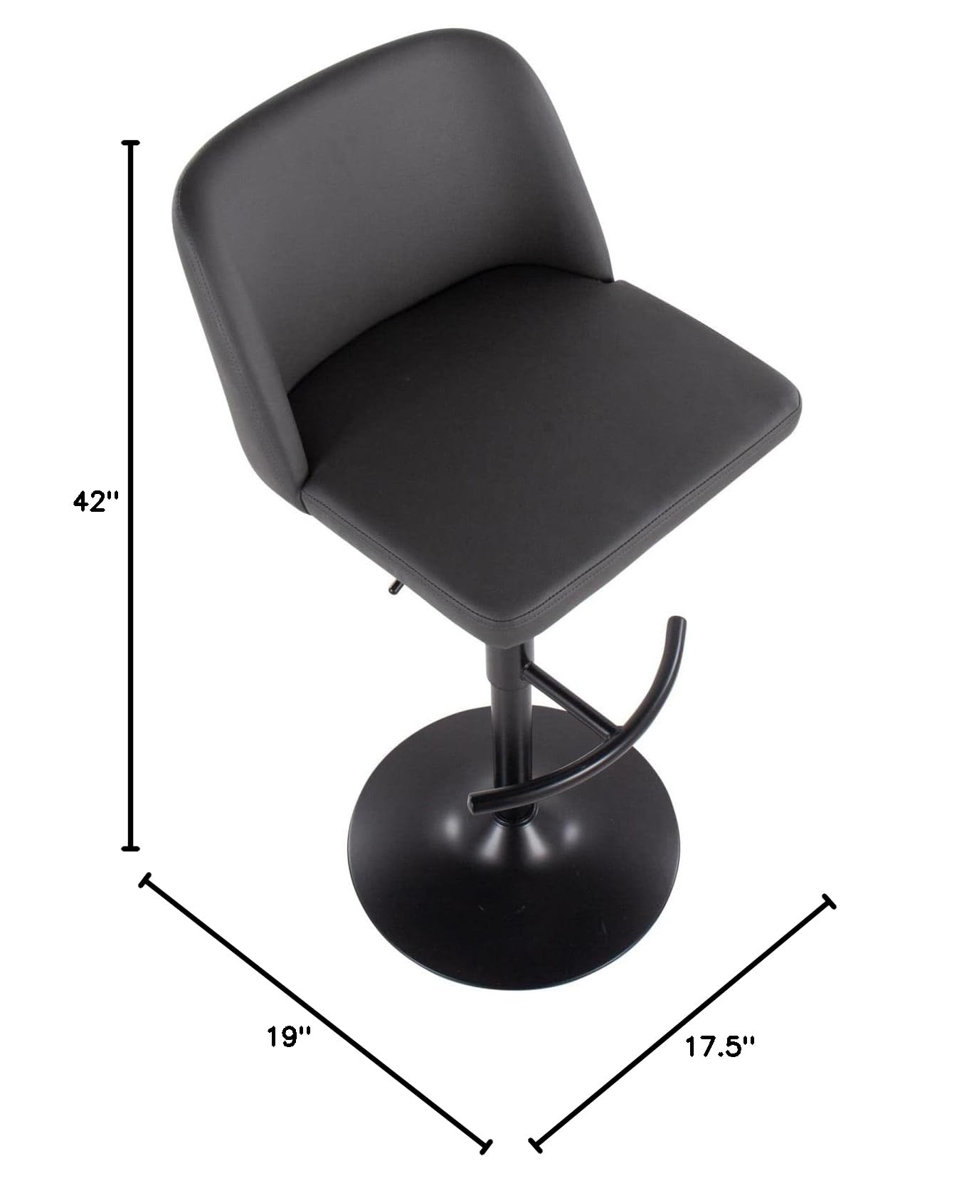 LumiSource Toriano Adjustable Bar Stool Set of 2 - 24