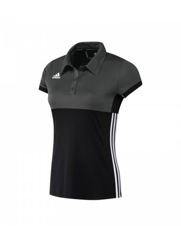 Adidas T16 Women's Polo Shirt - Black & Grey - Casual & Athletic Wear for Golf, Tennis & Everyday Comfort