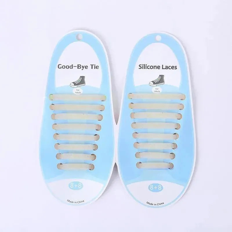 No Tie Shoelaces - 16pcs Silicone Elastic Shoe Laces for Adults & Kids - Perfect for Running, Walking, Sports & Daily Wear