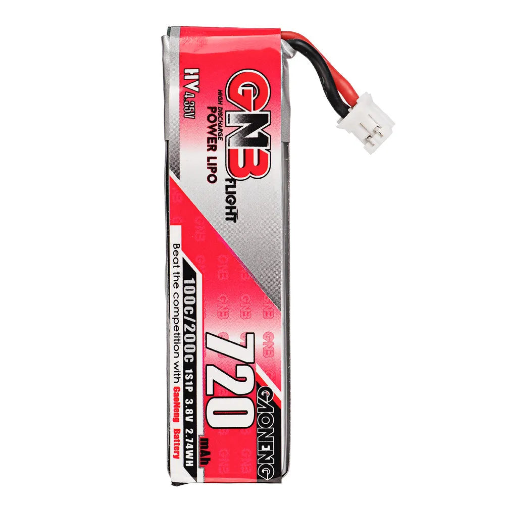 GAONENG GNB 3.8V 720mAh 100C 1S LiPo Battery with PH2.0 Connector - High Performance RC Drone Battery (4-Pack) - Perfect for FPV Racing, RC Cars, and DIY Electronics Projects