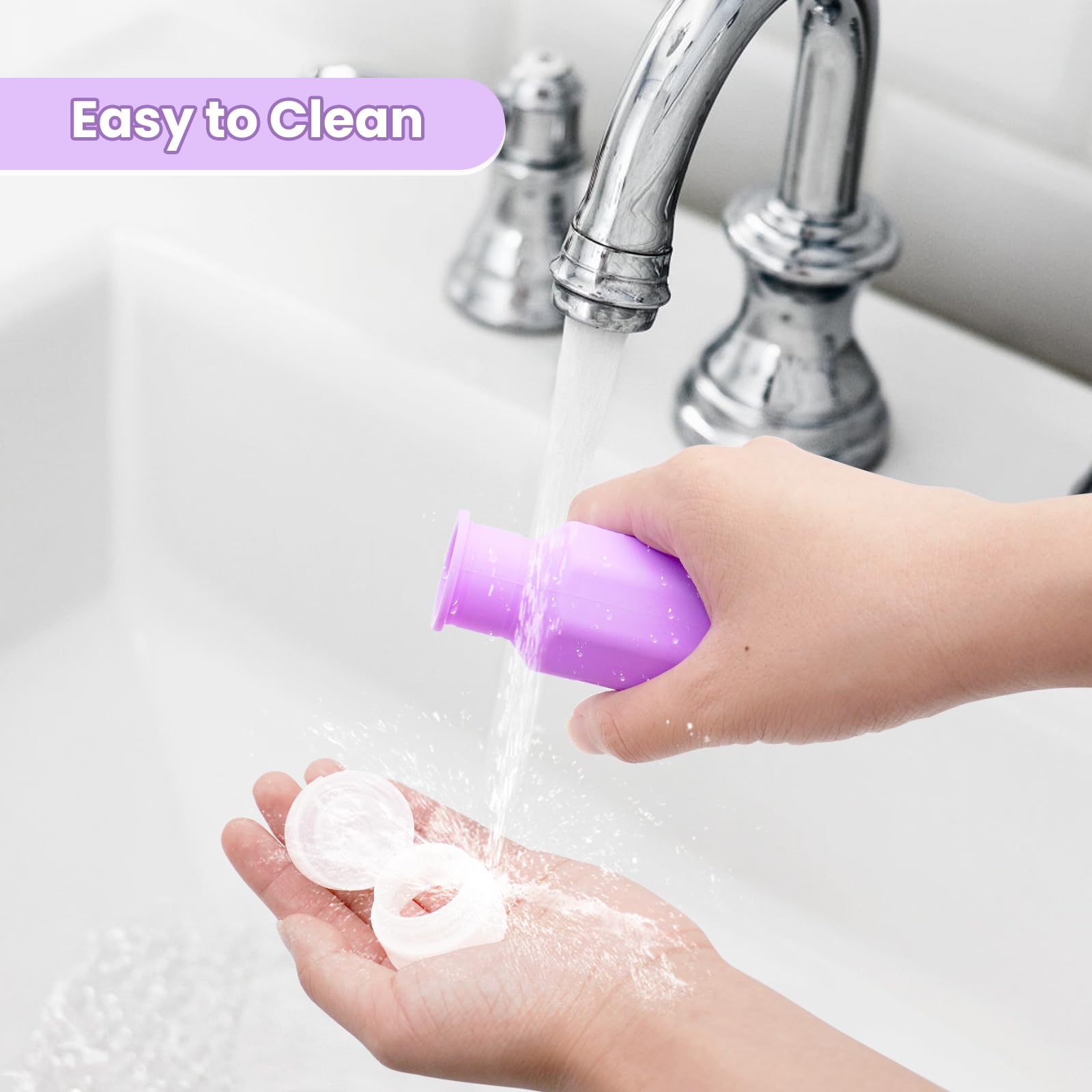 TSA Approved 2oz Leak Proof Silicone Travel Bottles for Shampoo, Conditioner & Lotion - Refillable Squeezable Toiletry Containers for Air Travel, Gym & Vacation Essentials