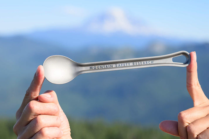 MSR Titan Long Spoon - Ultralight Camping Spork for Backpacking, Hiking & Outdoor Adventures - Durable Titanium Cutlery for Travel, Picnics & Survival Gear