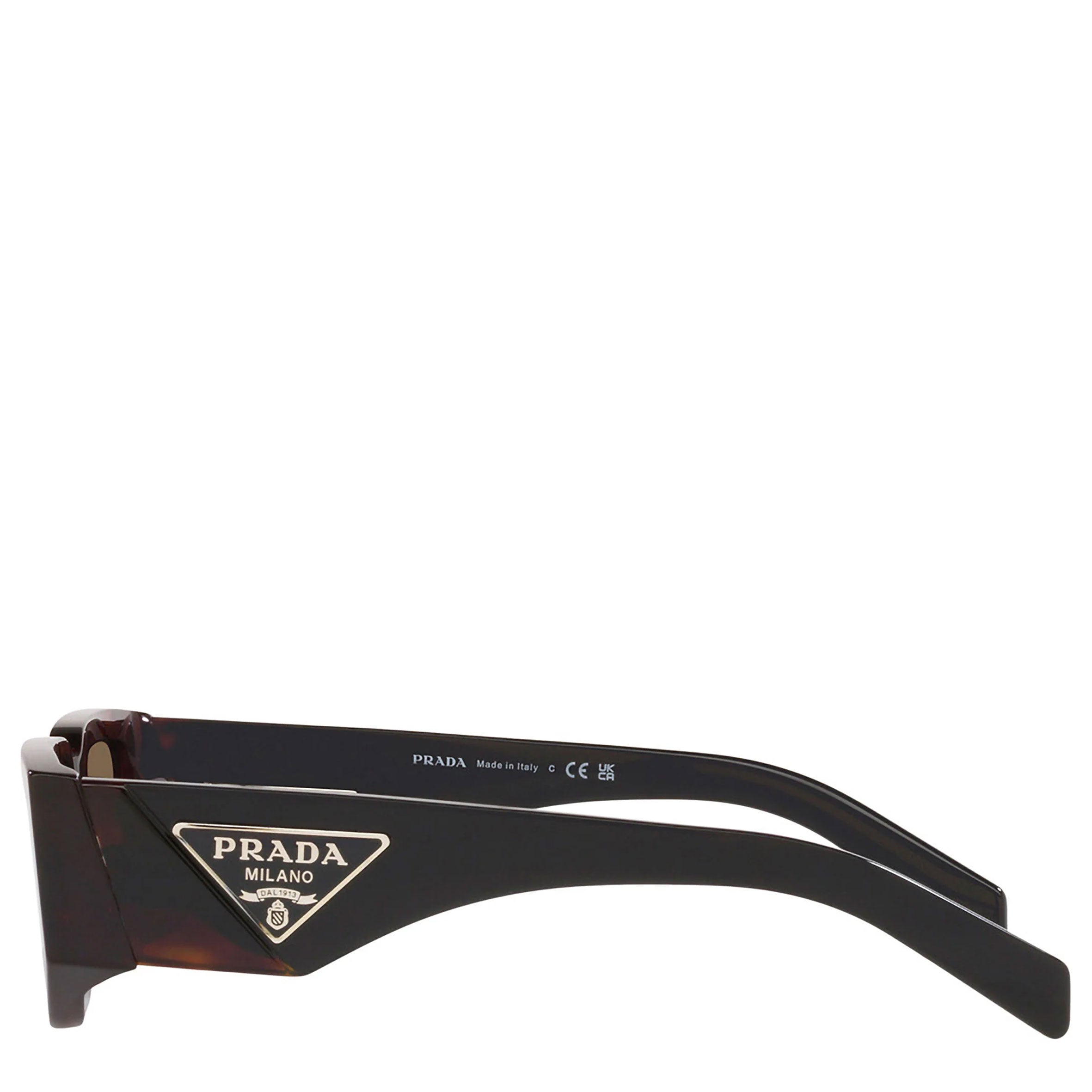 PRADA PR09ZS Triangle Rectangle Sunglasses for Women & Men - Classic Tortoise Shell Frame UV Protection - Perfect for Beach, Driving & Fashion Accessories