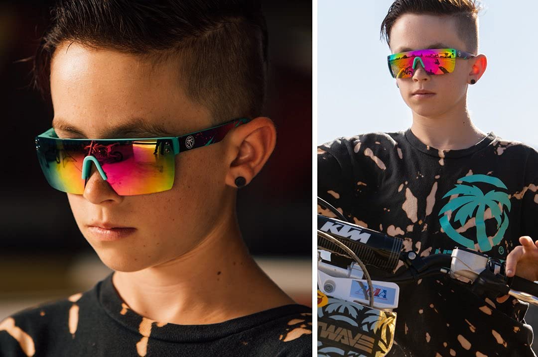 Heat Wave Visual Laser Face Kids Sunglasses - UV Protection, Stylish & Durable for Outdoor Play, Beach, and Summer Activities