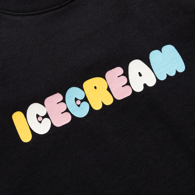 Kids Ice Cream Dip N Dots T-Shirt - Black | Fun Summer Outfit for Boys & Girls | Playdates, Parties & Casual Wear