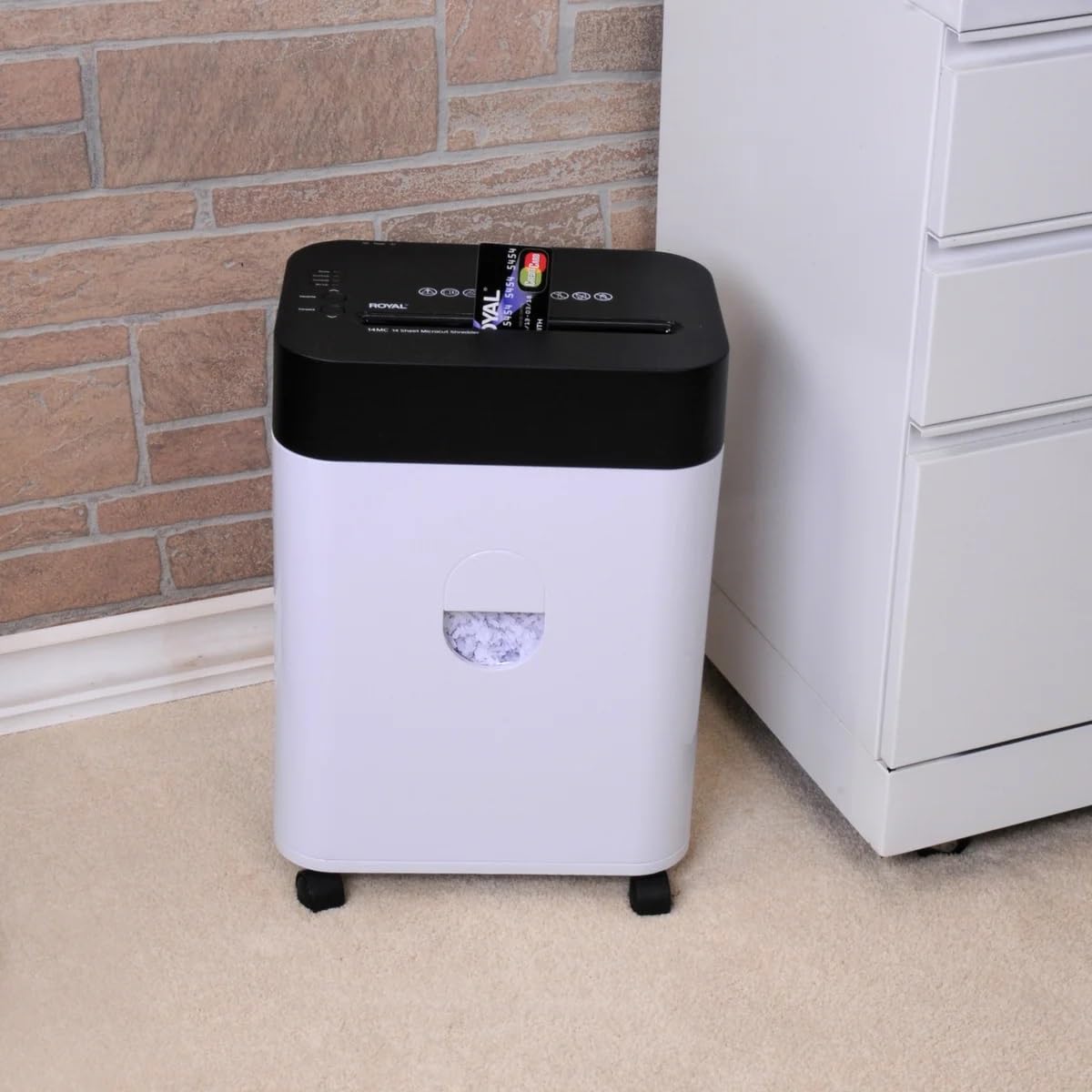 Royal Shredder Micro-Cut Paper Shredder - 14-Sheet Capacity, Black & White for Home & Office Security | Perfect for Confidential Documents, Bills & Credit Cards