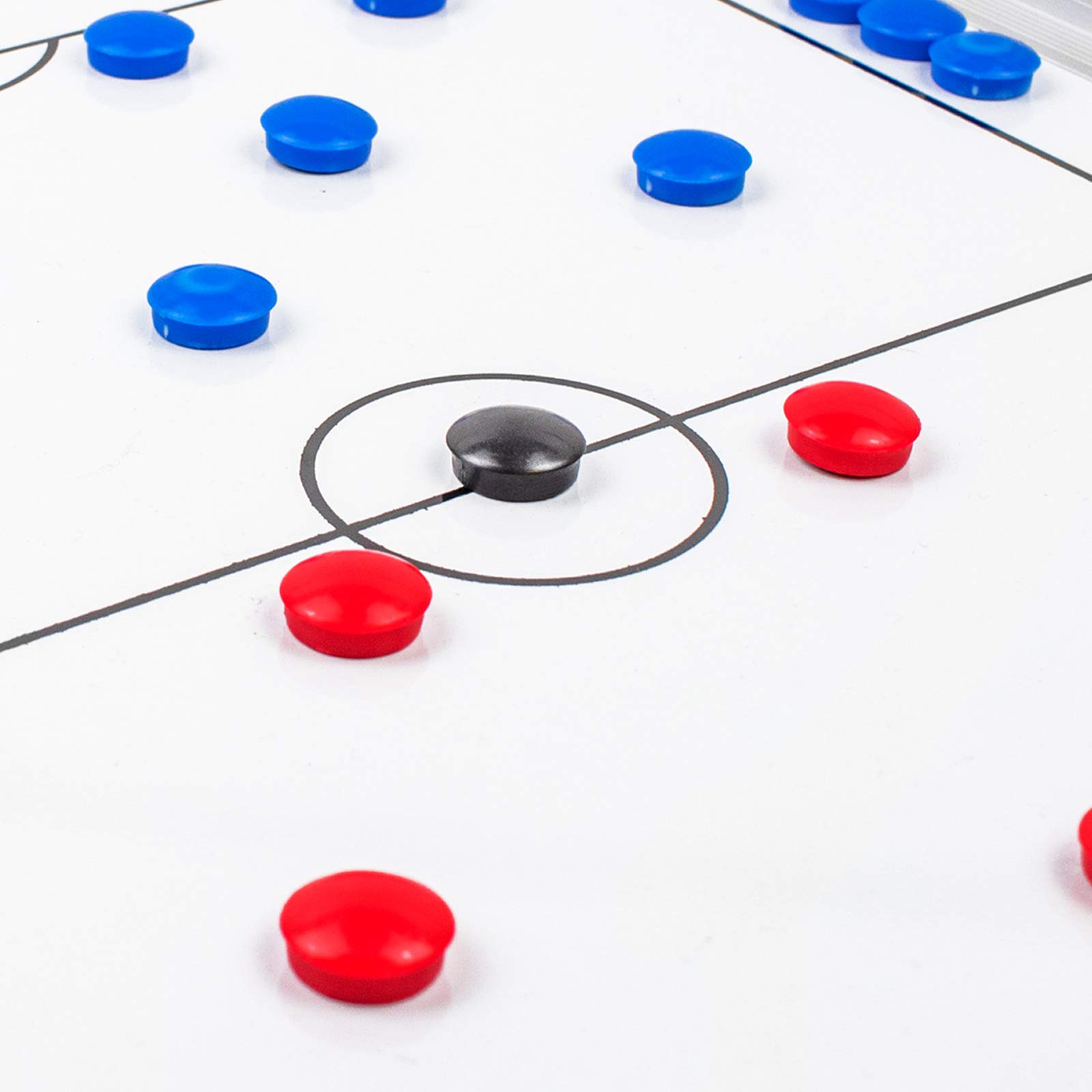 Deluxe Magnetic Soccer Coach Whiteboard - Dual Sided Dry Erase Tactical Board with Full Field & Enlarged Half Field | Perfect for Soccer Training, Coaching Sessions & Game Strategy Planning