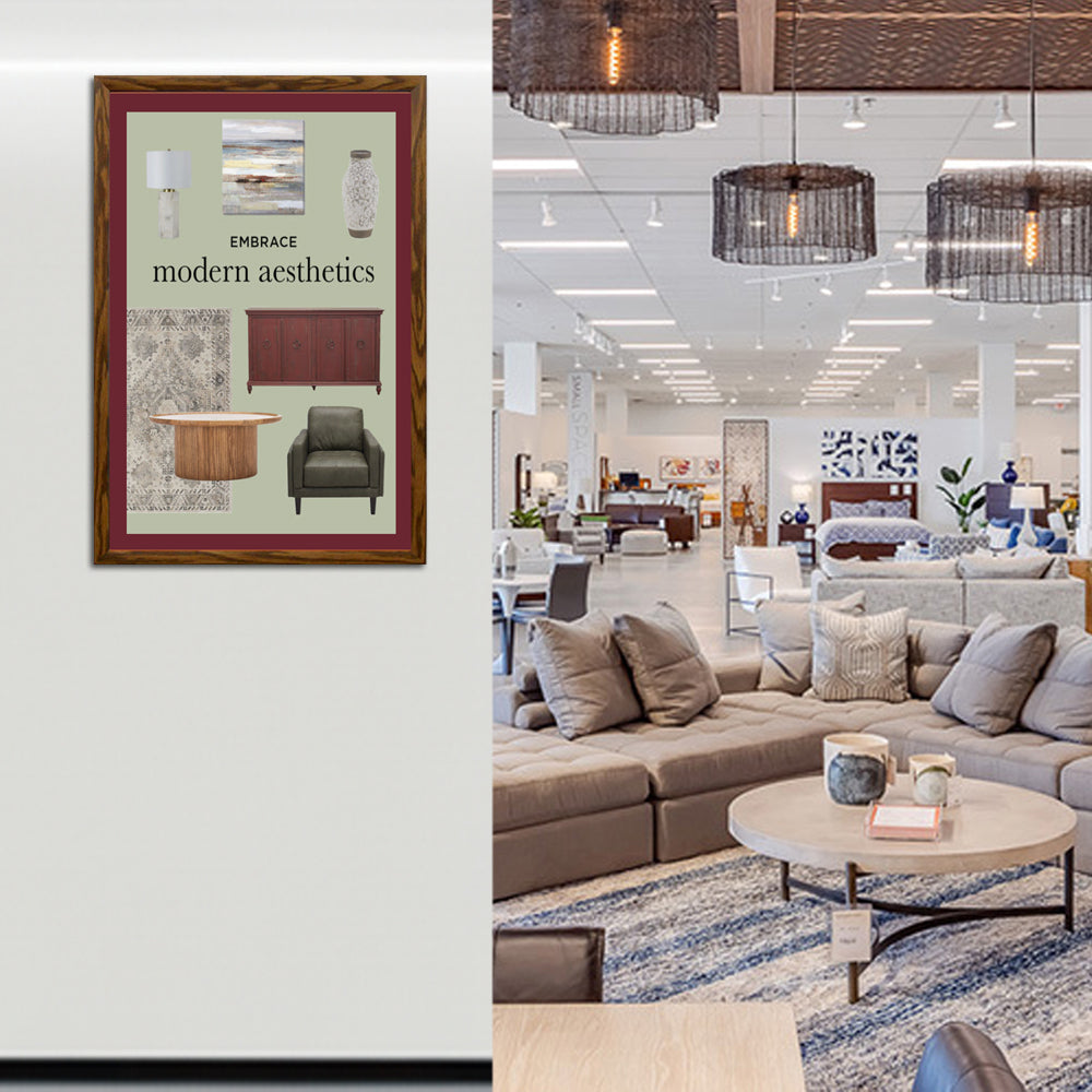 Premium 27x39 Designer Wood Snap Frames for Posters - 2 Wide Matboard Included - Perfect for Art Galleries, Home Decor & Office Displays