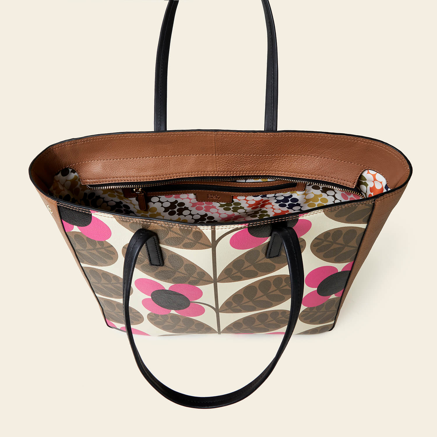 Rosalind Tote Bag - Botanica Bloom Chestnut Leather Handbag for Women | Stylish Work Bag, Travel Purse & Everyday Shoulder Tote