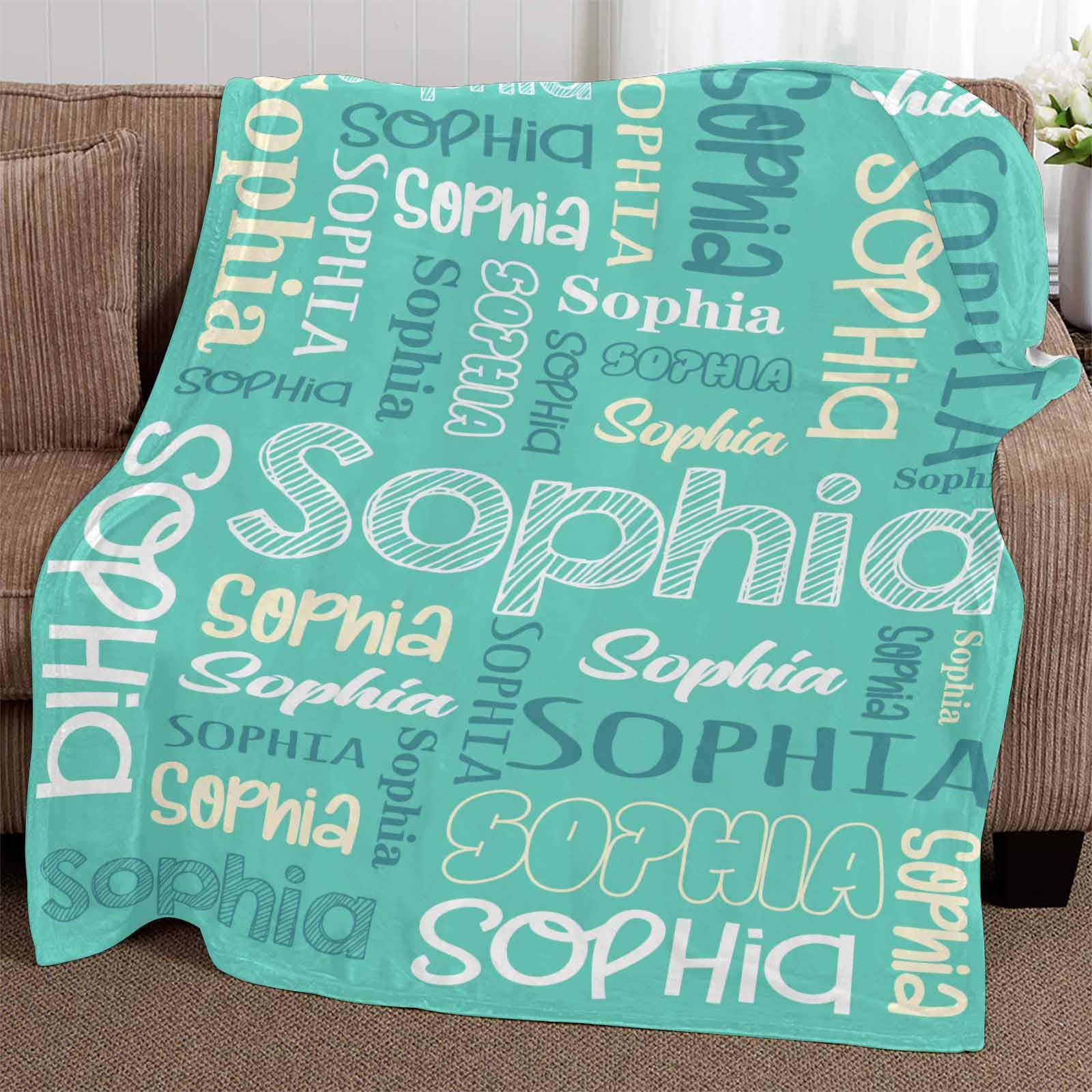 Personalized Baby Blanket with Name - Customized Soft Throw Blanket for Newborns, Girls & Boys - Perfect Gift for Birthday, Christmas & Baby Showers - Ideal for Nursery, Stroller & Cuddling