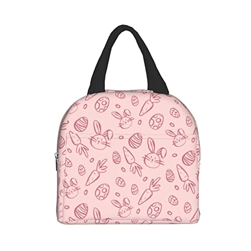 Pink Bunny Cartoon Print