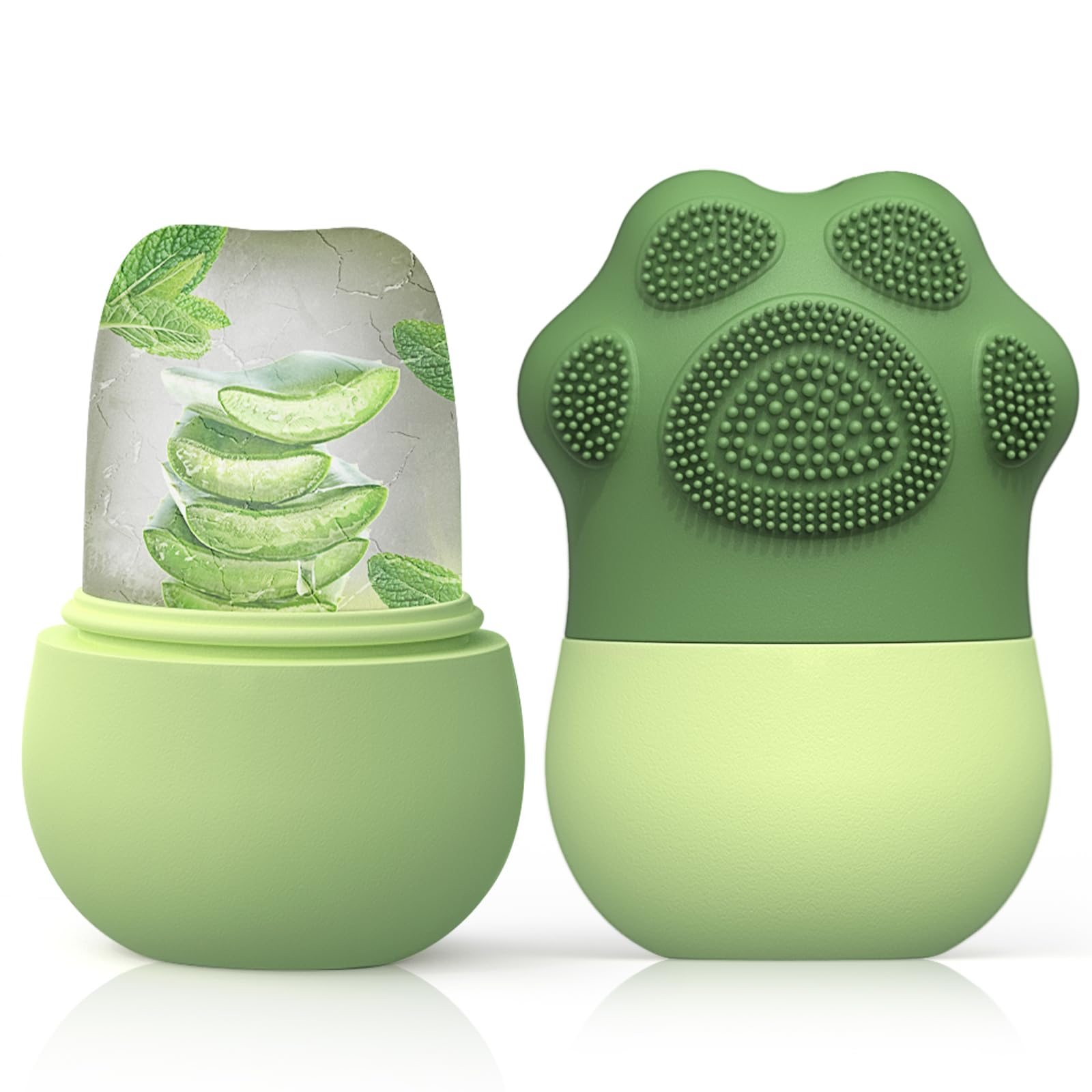 Reusable Ice Face Roller for Women & Men - Cooling Massage Tool for Puffy Eyes, Migraine Relief & Skin Care - Silicone Cat Claws Design (Green) | Perfect for Morning Routine, Spa Days & Post-Workout Recovery