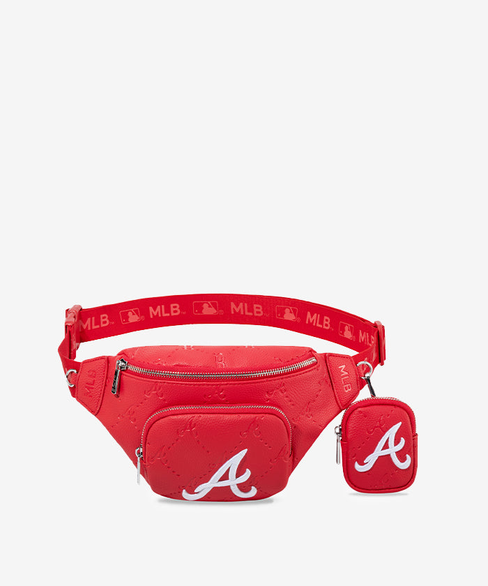MLB Leather Sport Fanny Pack for Men & Women - Adjustable Waist Bag for Running, Hiking, Travel - Stylish & Durable Crossbody Belt Bag