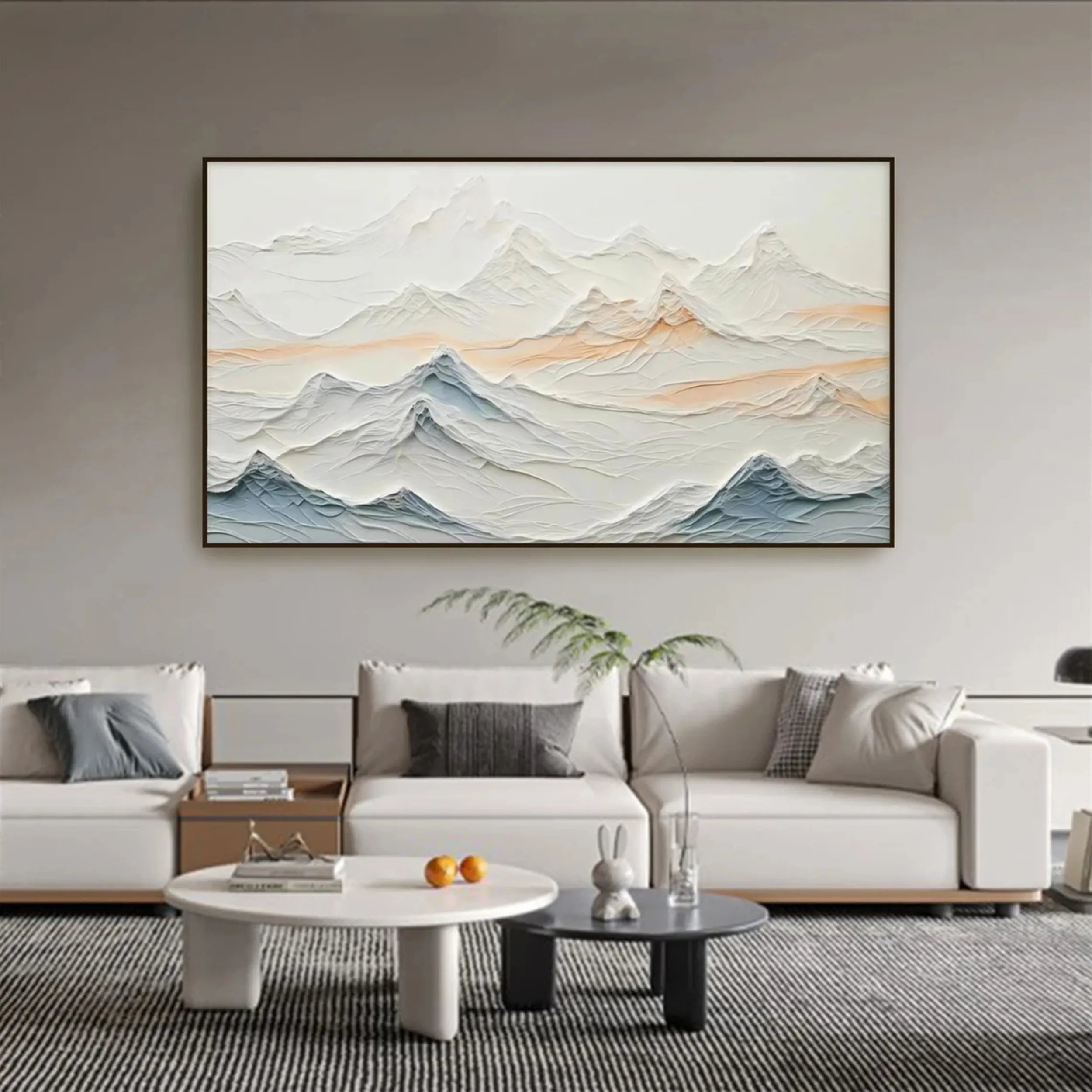 Minimalist Textured Plaster Art Painting - Modern Abstract Wall Decor for Living Room, Bedroom & Office | #MM244
