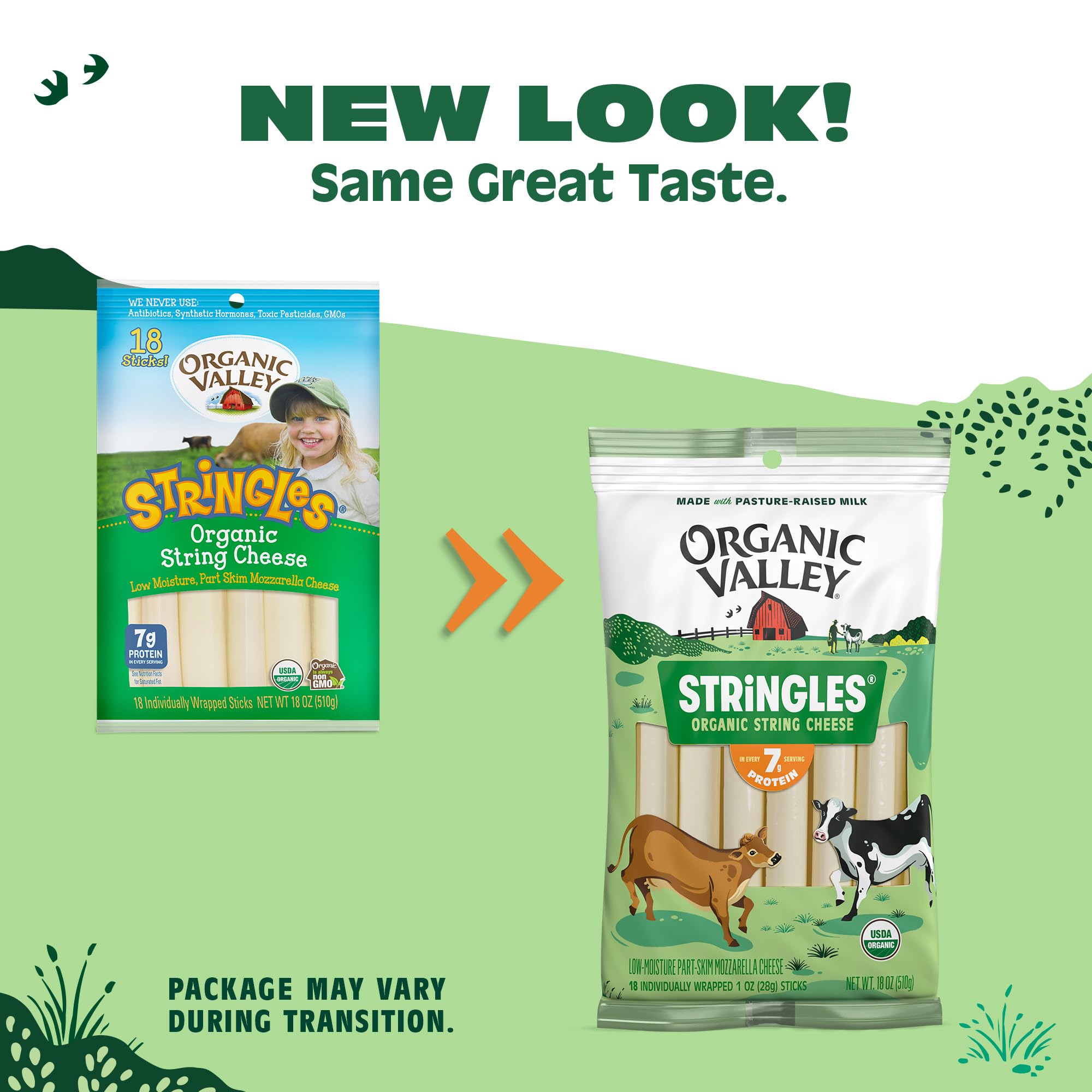 Organic Valley Stringles Low Moisture Part-Skim Mozzarella Cheese Sticks - 18oz | Organic Snack for Kids & Adults | Perfect for Lunchboxes, After-School Snacks & Party Platters