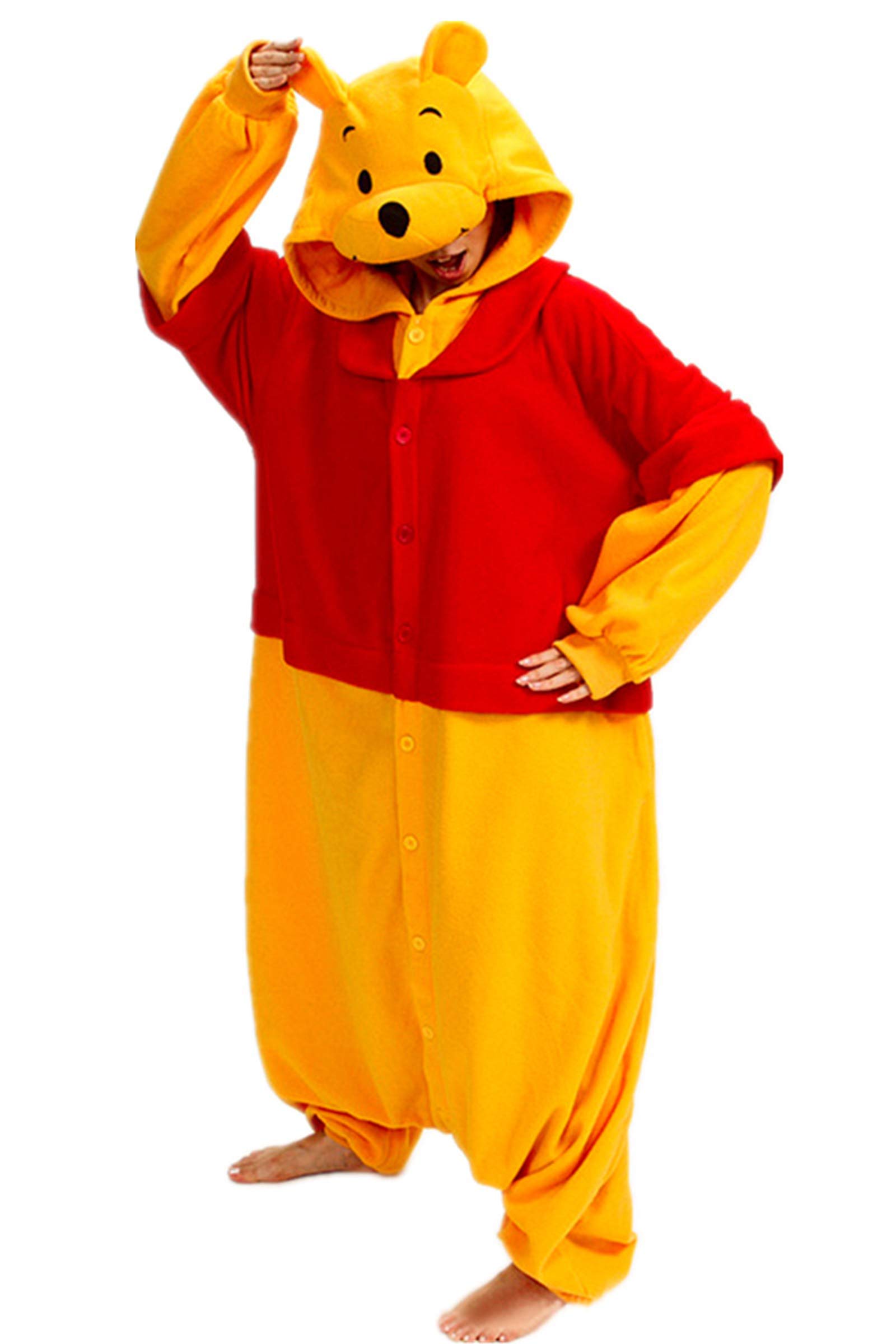 Unisex Animal Hooded Onesie Pajamas - Adult & Teen Cosplay Costume for Halloween, Christmas Parties & Sleepwear | Soft & Comfortable Jumpsuit for Lounge Wear