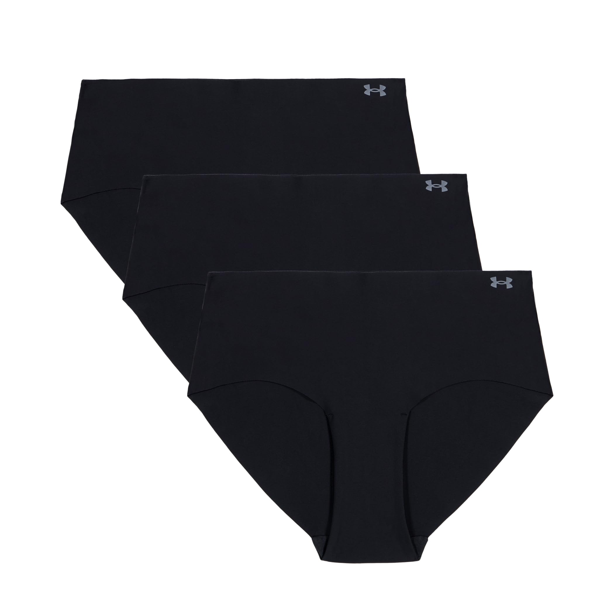 Under Armour Women's 3-Pack Pure Stretch No Show Hipster Underwear - Ultra Soft, Breathable & All-Day Comfort for Workouts, Yoga & Everyday Wear