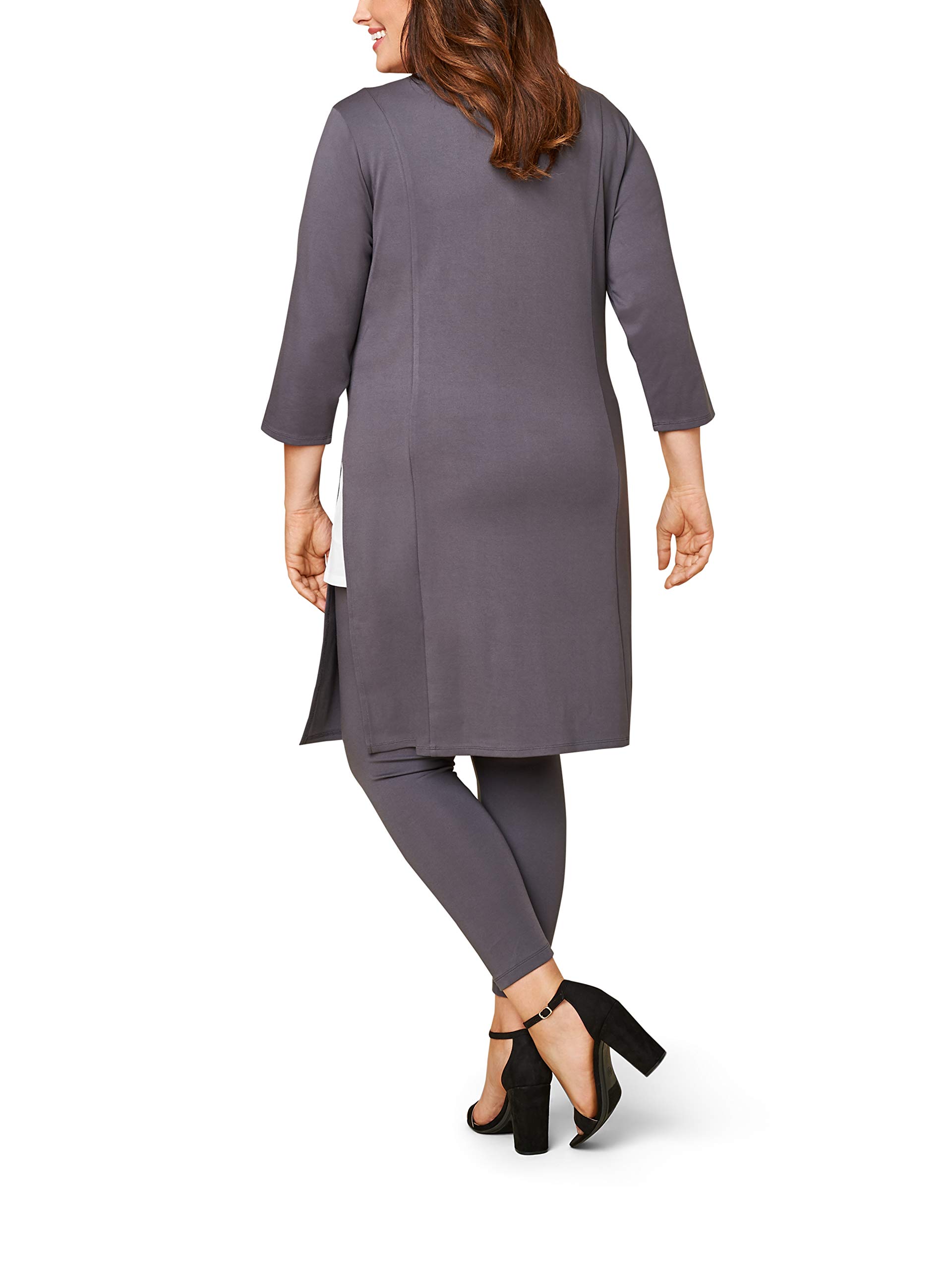 Fruit of the Loom Women's Plus Size Open Front Long Cardigan Sweater | Soft Ponte Knit | Casual Loungewear & Office Wear | Perfect for Layering in Fall & Winter