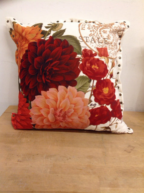 20 Pack Soft Fleece Floral Print Studded Throw Pillows - Decorative Cushions for Sofa, Bed, Living Room & Home Decor