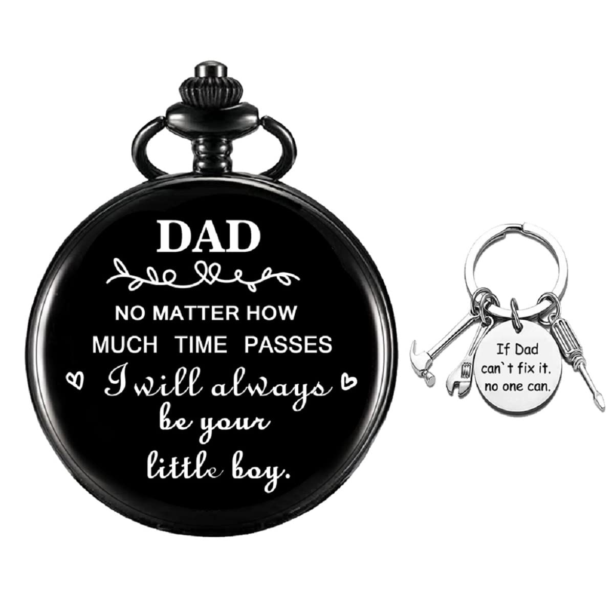 Personalized Engraved Pocket Watch for Men - Unique Birthday, Anniversary & Father's Day Gifts for Dad, Grandpa, Uncle - Vintage Style Keepsake for Special Occasions - Perfect for Weddings, Retirements & Graduation Gifts