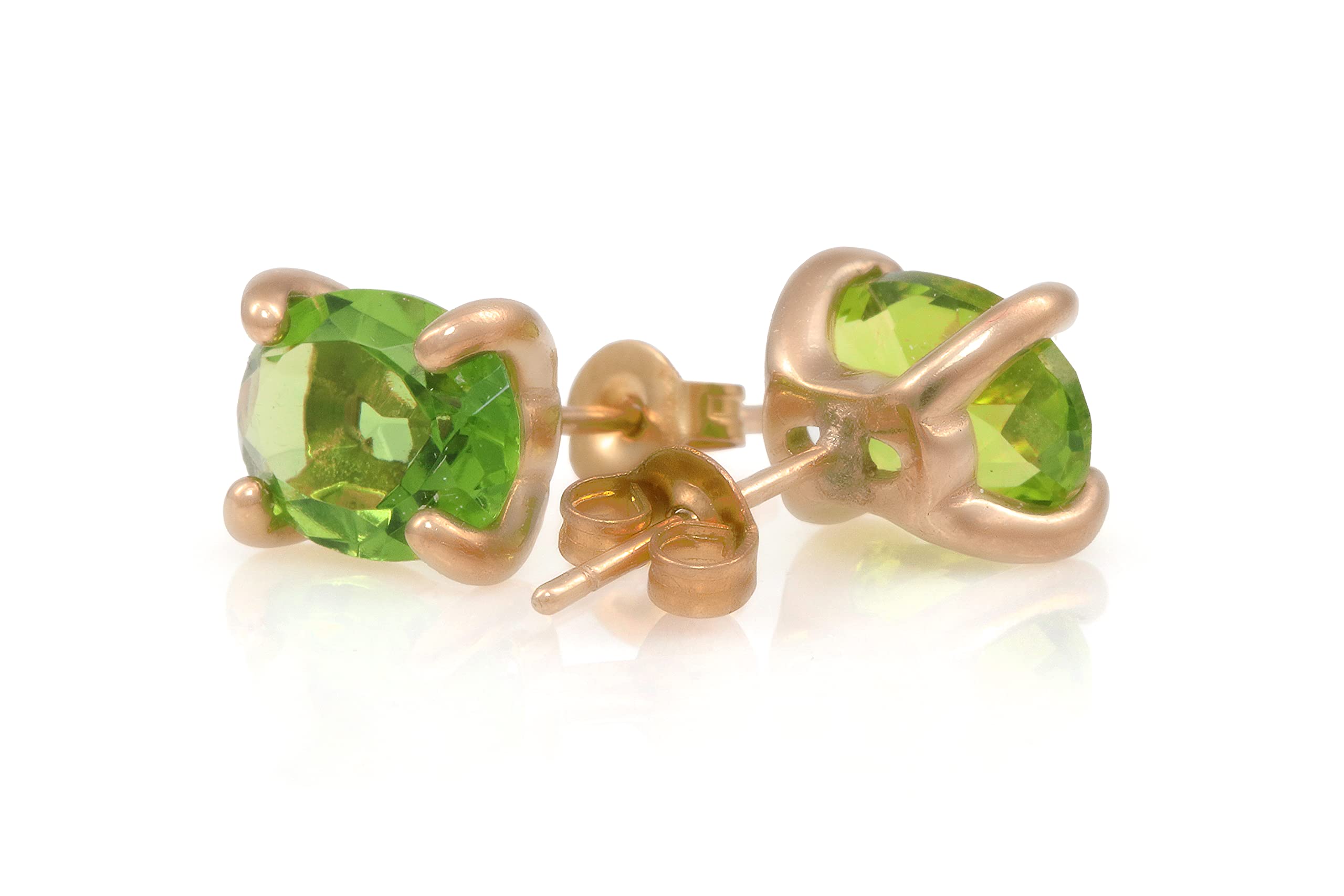 Peridot Stud Earrings - August Birthstone Jewelry for Women - Handmade Gemstone Bridal & Everyday Earrings - Customizable Fashion Gift (Perfect for Weddings, Anniversaries & Birthdays)