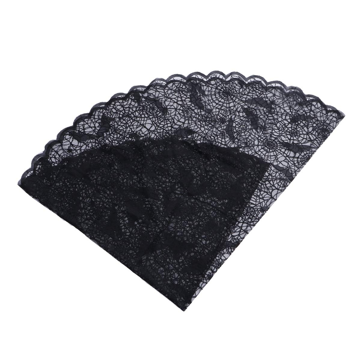 Halloween Bat Lace Tablecloth - Round Spiderweb Table Topper for Spooky Decor, Halloween Party & Dining Decorations - Perfect for Halloween Dinner, Themed Parties & Home Decor