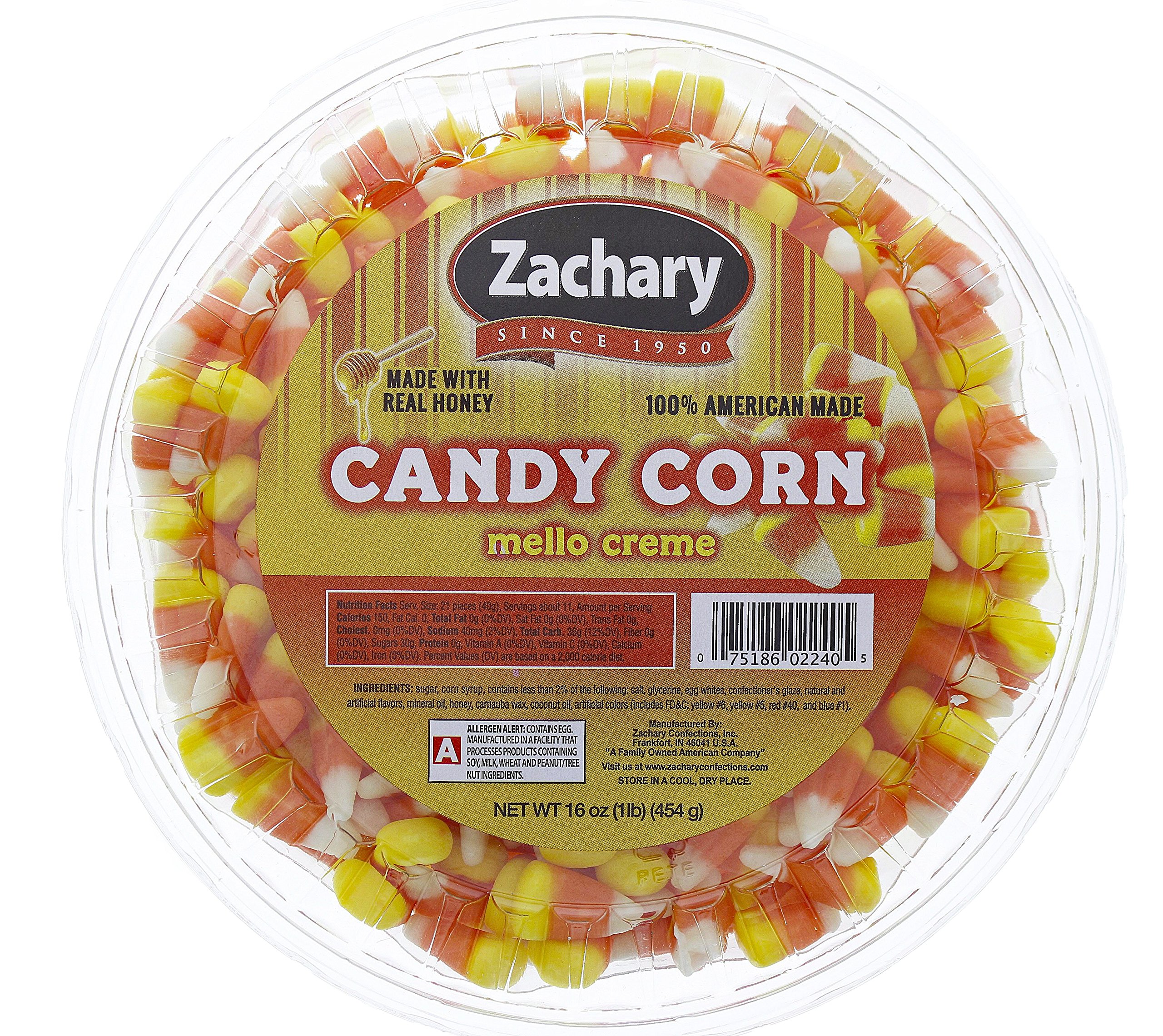 Halloween Candy Corn - 1 Pound Resealable Container - Bulk Candy for Trick or Treat, Party Favors & Holiday Desserts