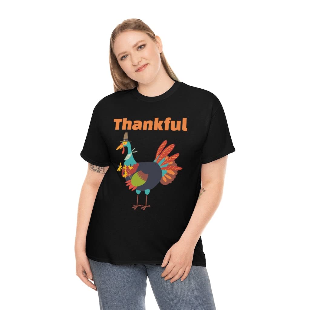 Plus Size Thanksgiving Shirts for Women - Cute Turkey Graphic Fall Tops & Holiday Blouses - Perfect for Family Gatherings, Friendsgiving Parties & Autumn Photoshoots