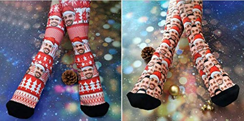 Custom Photo Socks for Dad - Personalized I Love Dad Socks with Family Faces - Upload Your Picture for Unique Men's & Women's Socks - Perfect Gift for Father's Day, Birthday & Special Occasions