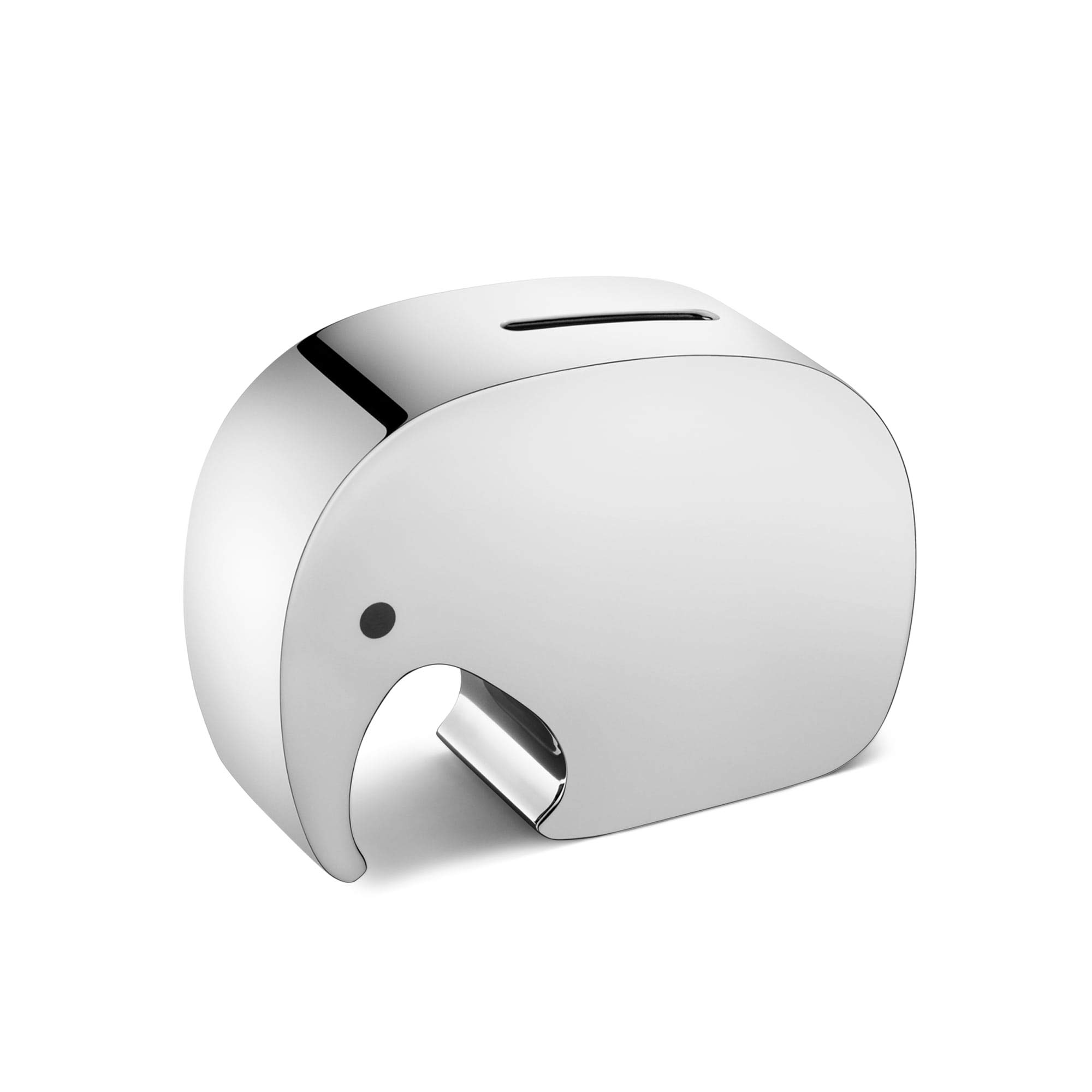 Georg Jensen Moneyphant Kids Piggy Bank - Mirror Polished Stainless Steel Savings Box by Jørgen Møller | Perfect Gift for Children's Financial Education & Birthday Presents