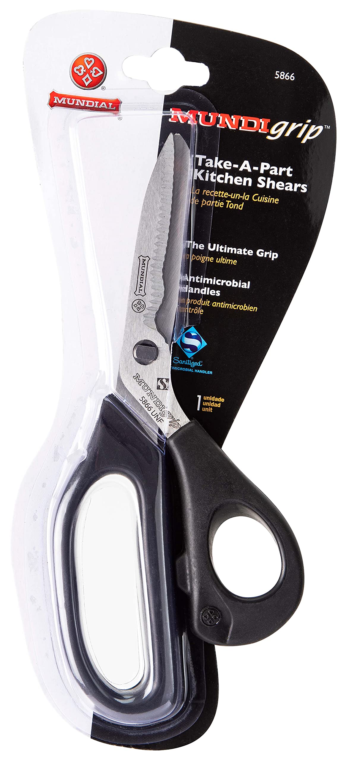 Best Take-A-Part Kitchen Scissors - Mundial 5866 Black - Heavy Duty Multi-Purpose Shears for Cooking, Cutting Herbs, Poultry & More