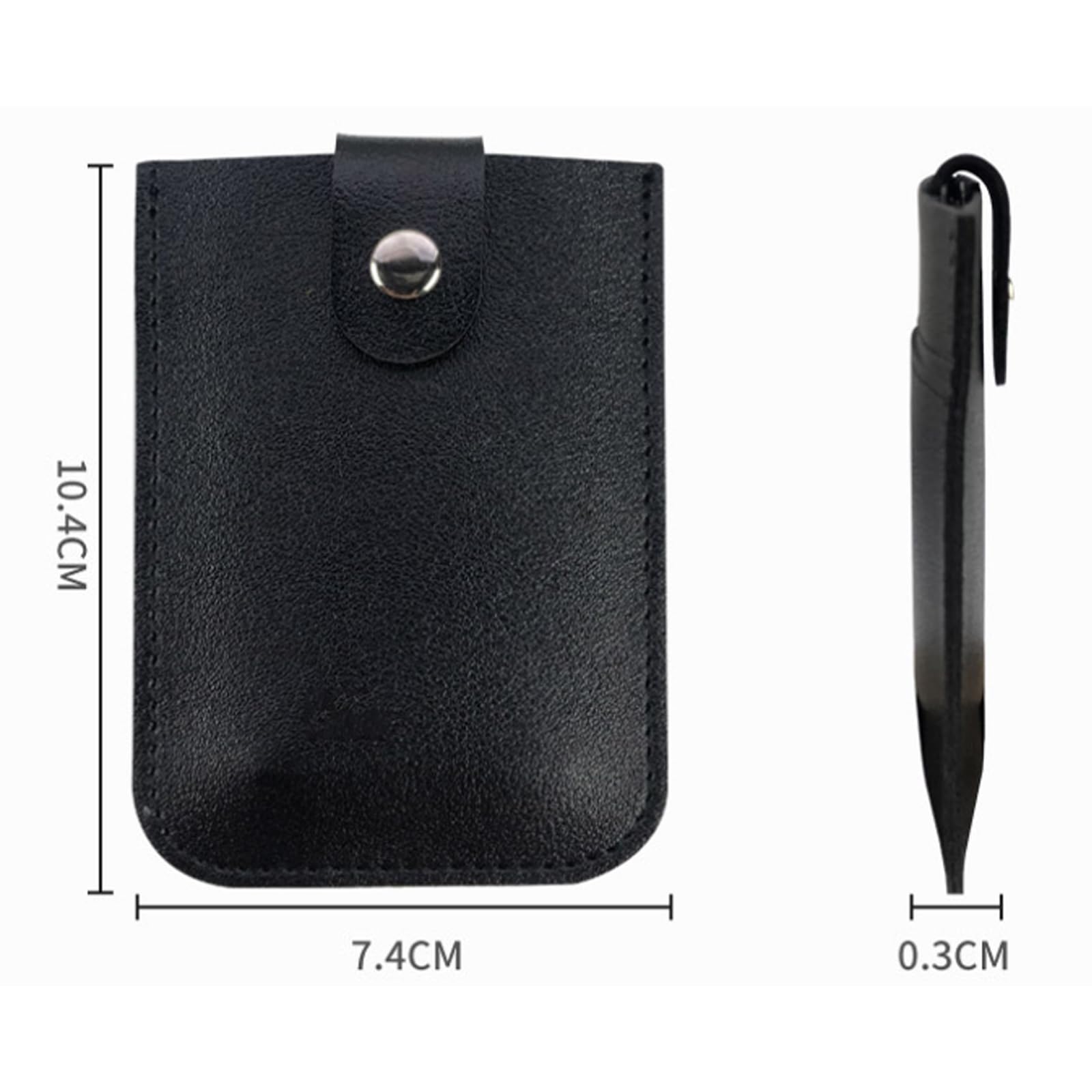 Premium Leather Pull-Out Card Organizer with Snap Closure - Personalized Stackable Card Holder for Credit Cards, IDs & Business Cards (Set of 8) - Perfect for Travel, Office & Everyday Wallet Organization