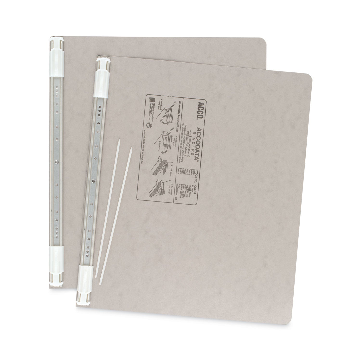 ACCO Presstex 2-Post Binder Covers with Storage Hooks - 6 Capacity, 14.88