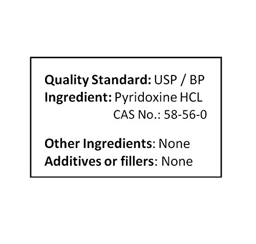 Pure Pyridoxine HCl Vitamin B6 Powder 1000g (1.0Kg, 2.2 lb) - Supports Metabolism, Brain Function & Energy - Ideal for Supplement Makers, Athletes & Health Enthusiasts