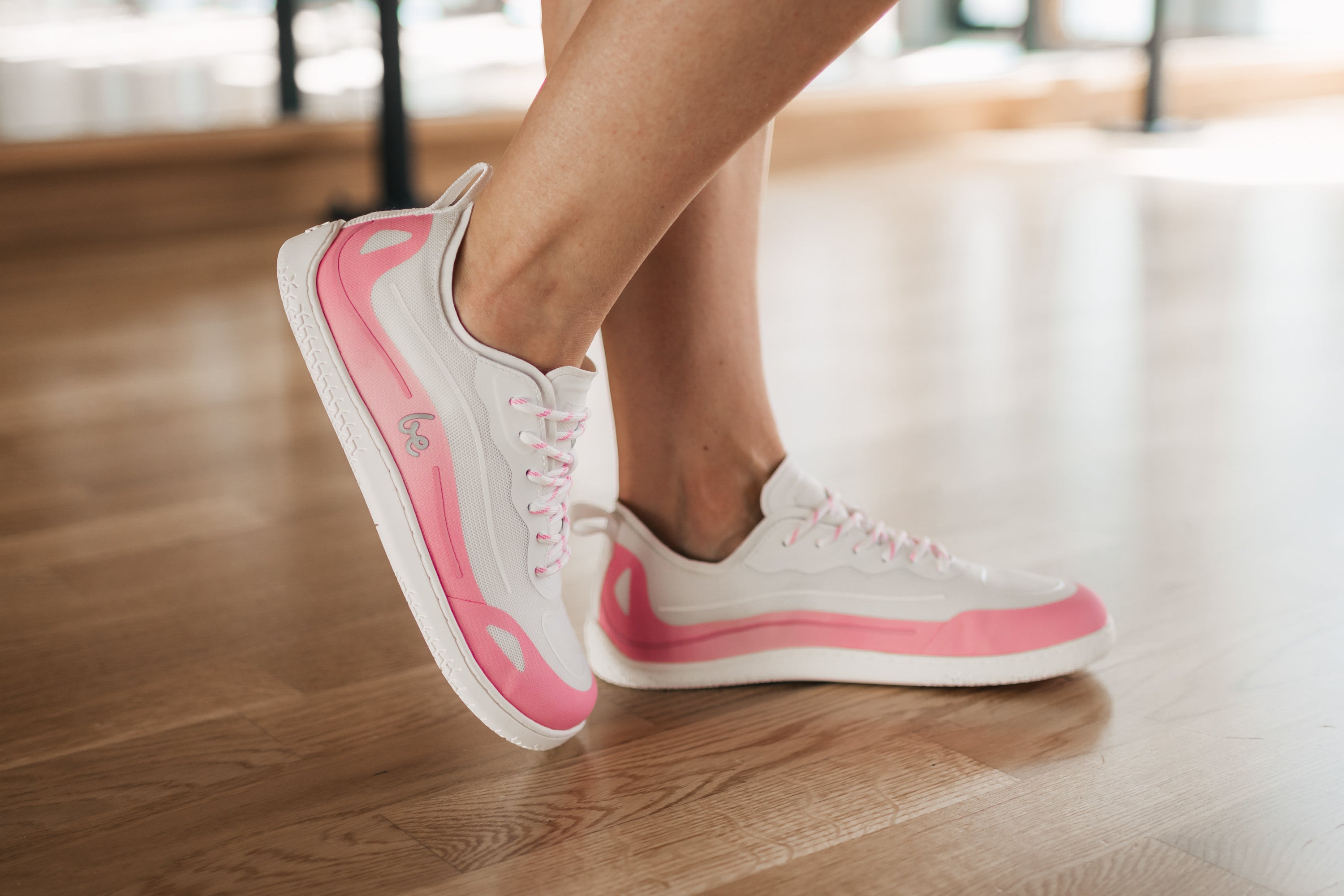 Barefoot Sneakers for Women - Be Lenka Velocity Light Pink | Minimalist Running Shoes for Natural Movement & Gym Workouts