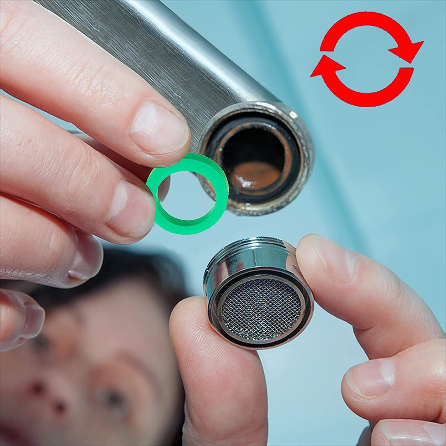 24mm Faucet Aerator - Water Flow Restrictor Replacement for Bathroom & Kitchen Sink - 2 Pack - Save Water & Reduce Splash for Eco-Friendly Homes