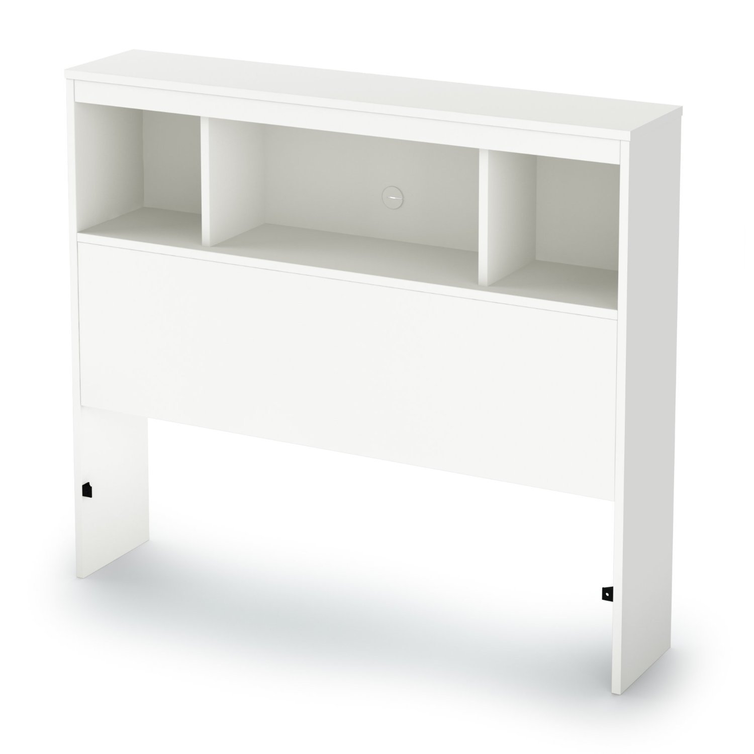 Modern Twin Size Bookcase Headboard - White Wood Finish for Bedroom Storage & Organization | Perfect for Small Spaces, Kids' Rooms & Dorm Decor
