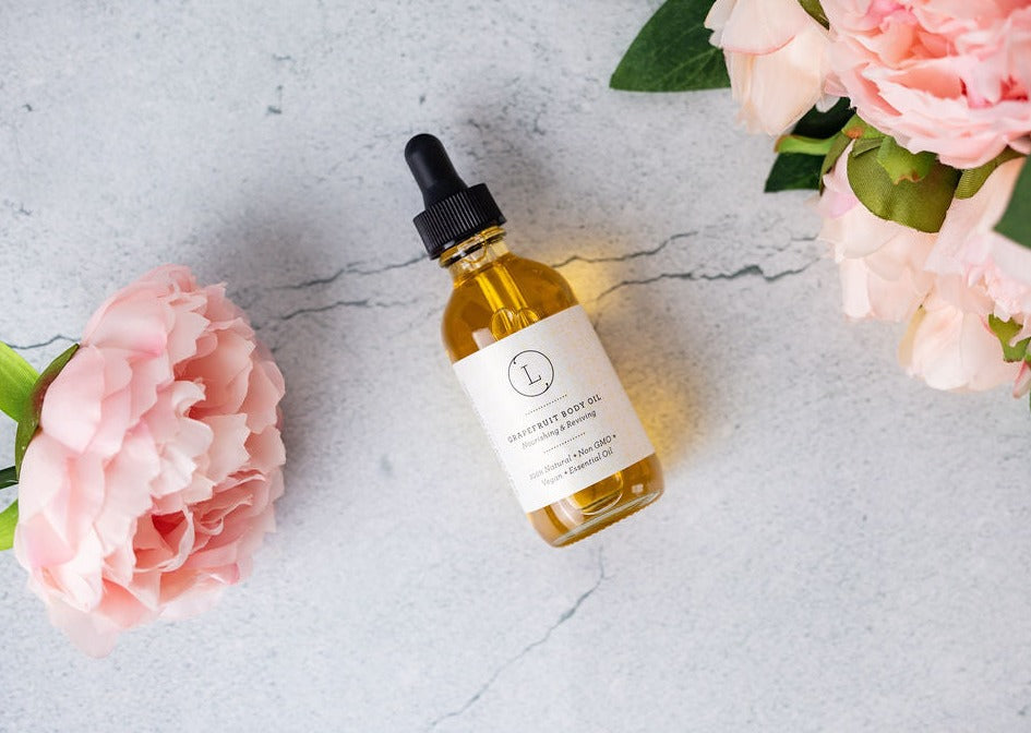 Refreshing Grapefruit Moisturizing Set - Hydrating Body Oil & Exfoliating Scrub for Dry Skin | Perfect for Spa Day & Self-Care Routine