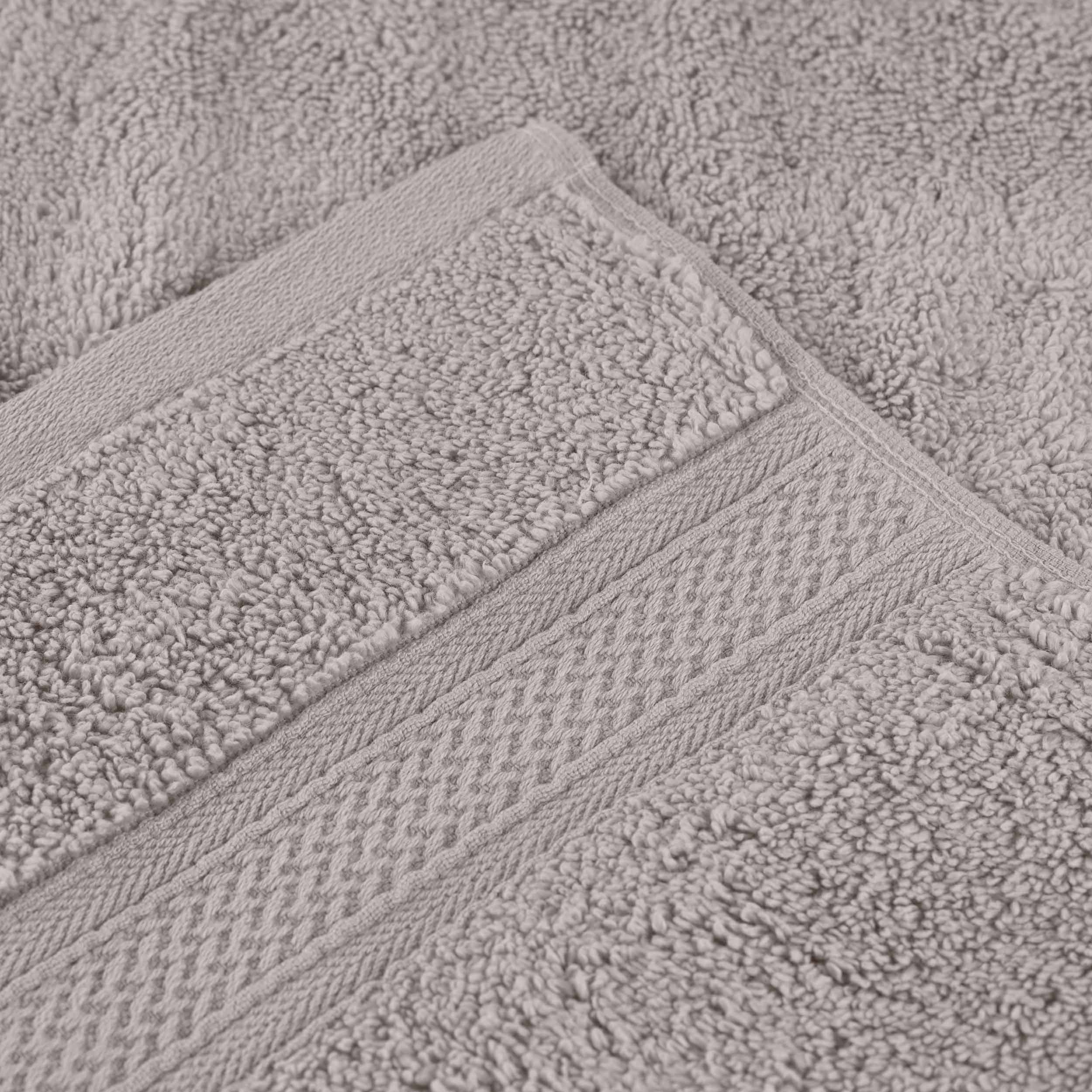Premium Zero Twist Cotton Jacquard Chevron Face Towels - Set of 12 | Ultra Soft Bath & Hand Towels for Spa, Guest Bathroom & Luxury Home Decor