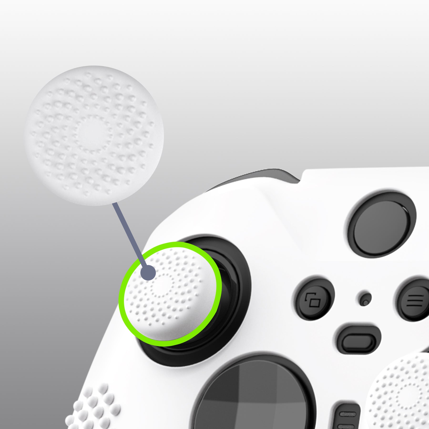 eXtremeRate PlayVital Anti-Slip Silicone Cover for Xbox One Elite Series 2 Controller (Model 1797 & Core) - Soft Protective Skin with Thumb Grips & Analog Caps | Enhanced Grip for Gaming, Streaming & Esports | XBOWP0059GC