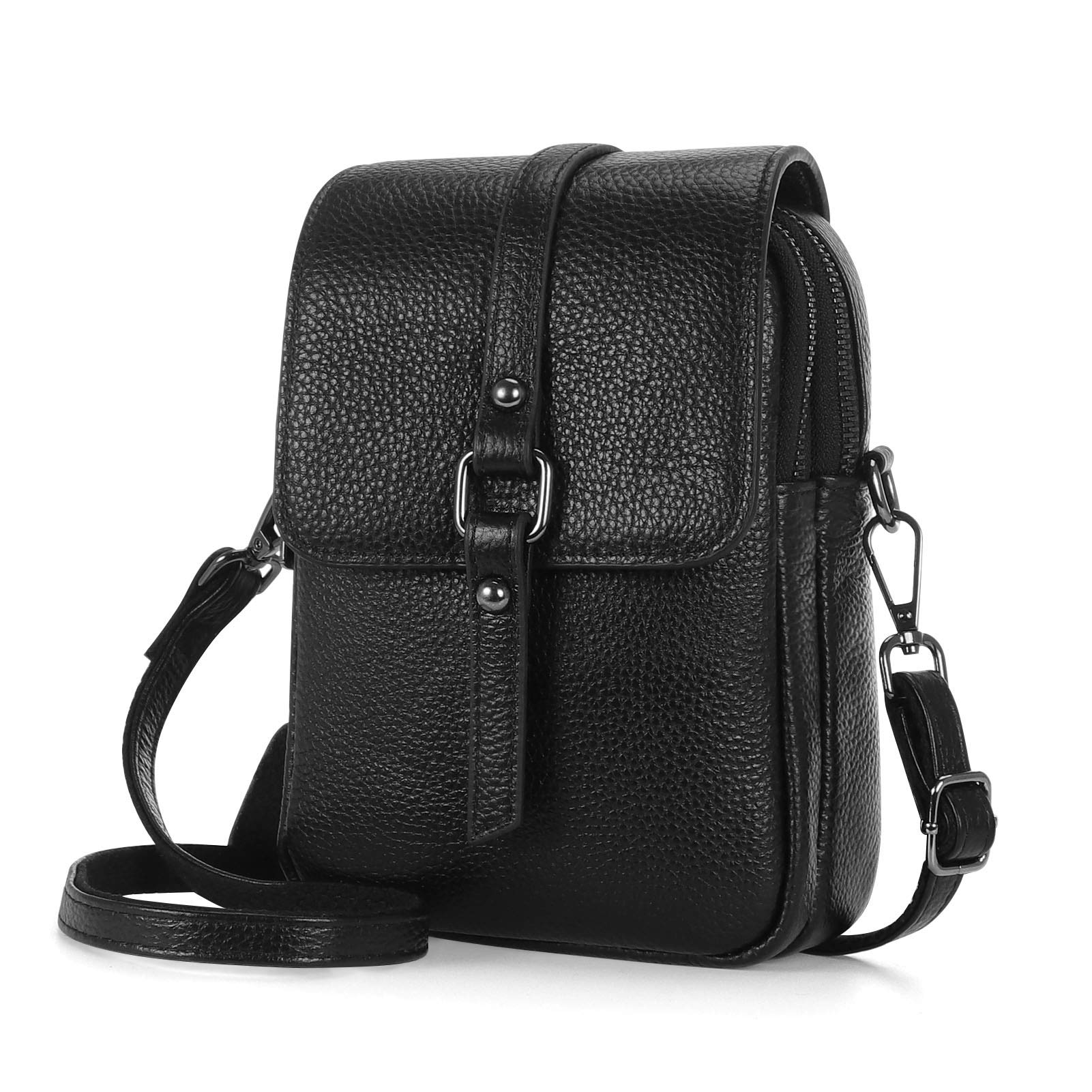 XEYOU Women's Small Leather Crossbody Phone Purse Wallet - Lightweight Genuine Leather Shoulder Bag for iPhone, Cards & Essentials | Perfect for Travel, Shopping & Daily Use