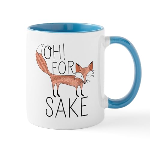 White/Blue Inside - Oh! For Fox Sake Mugs