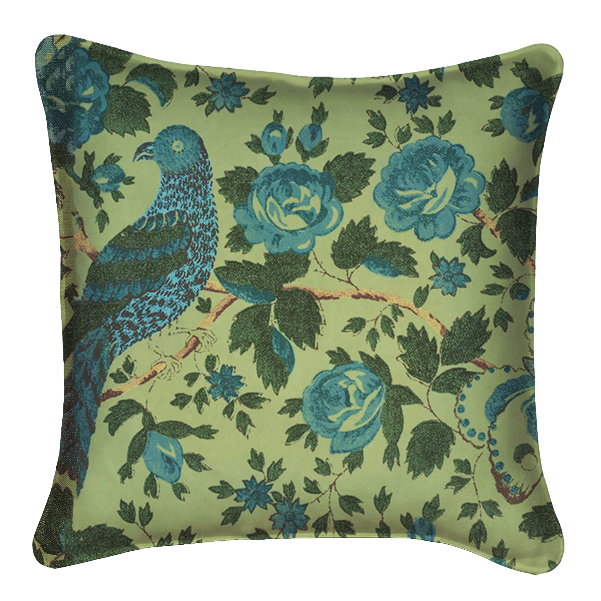 Premium Caledonia Green Pillow Cover - Soft & Breathable Cotton Linen Blend - 18x18 Inches - Perfect for Sofa, Bedroom & Home Decor