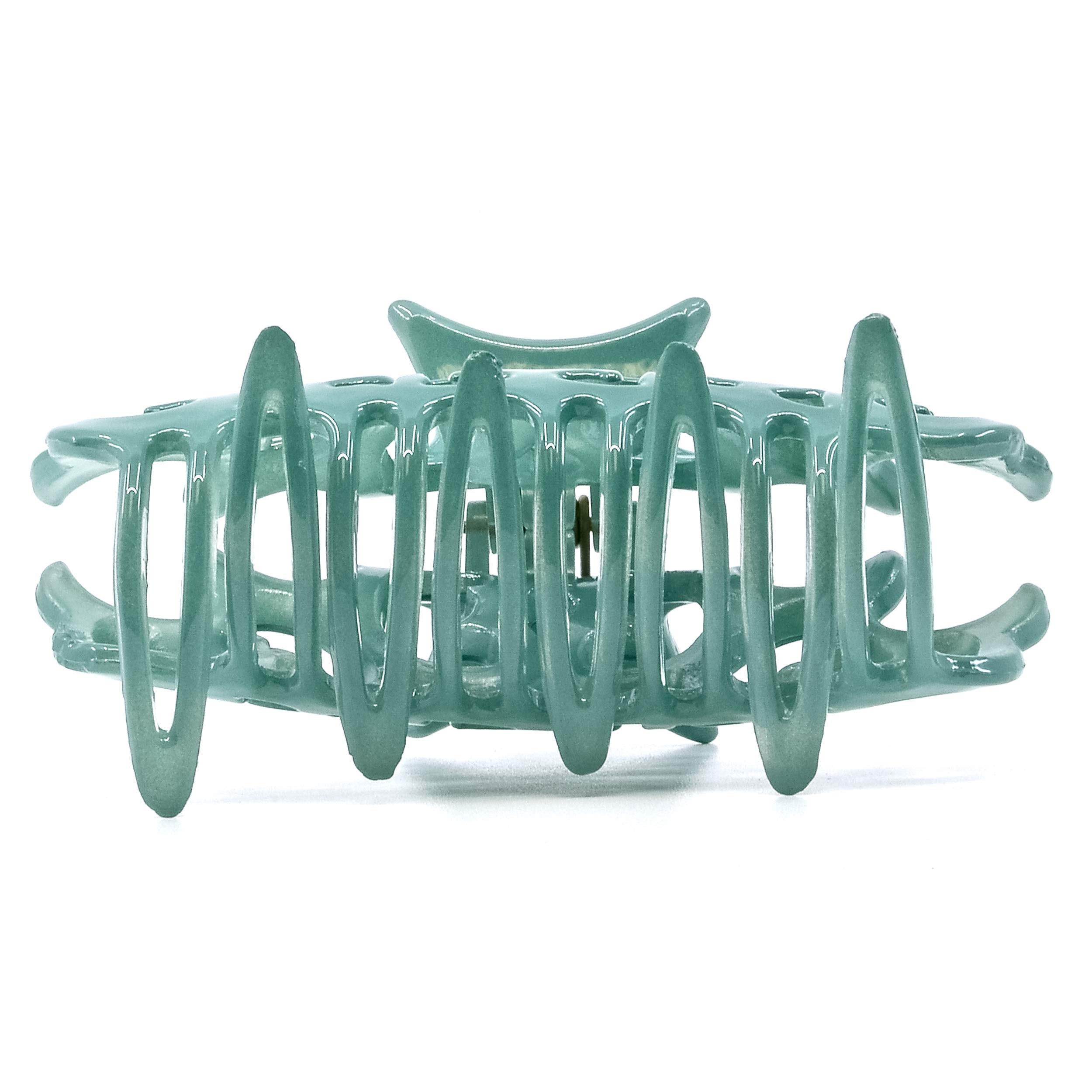 Camila Paris CP2403 French Hair Clip for Women - Large Green Antique Hair Claw Clip | Durable Fashion Hair Accessories for Women & Girls | Made in France | Perfect for Weddings, Parties & Everyday Styling