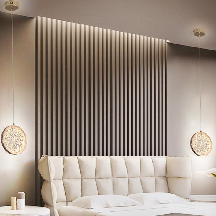 Modern LED Luxury Disc Pendant Light - Stylish Ceiling Lighting for Living Room, Bedroom & Dining Room