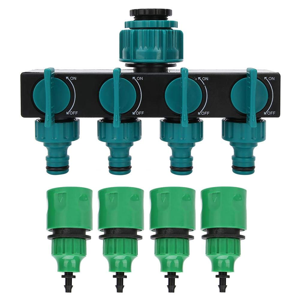 4-Way Garden Hose Splitter with 1/4