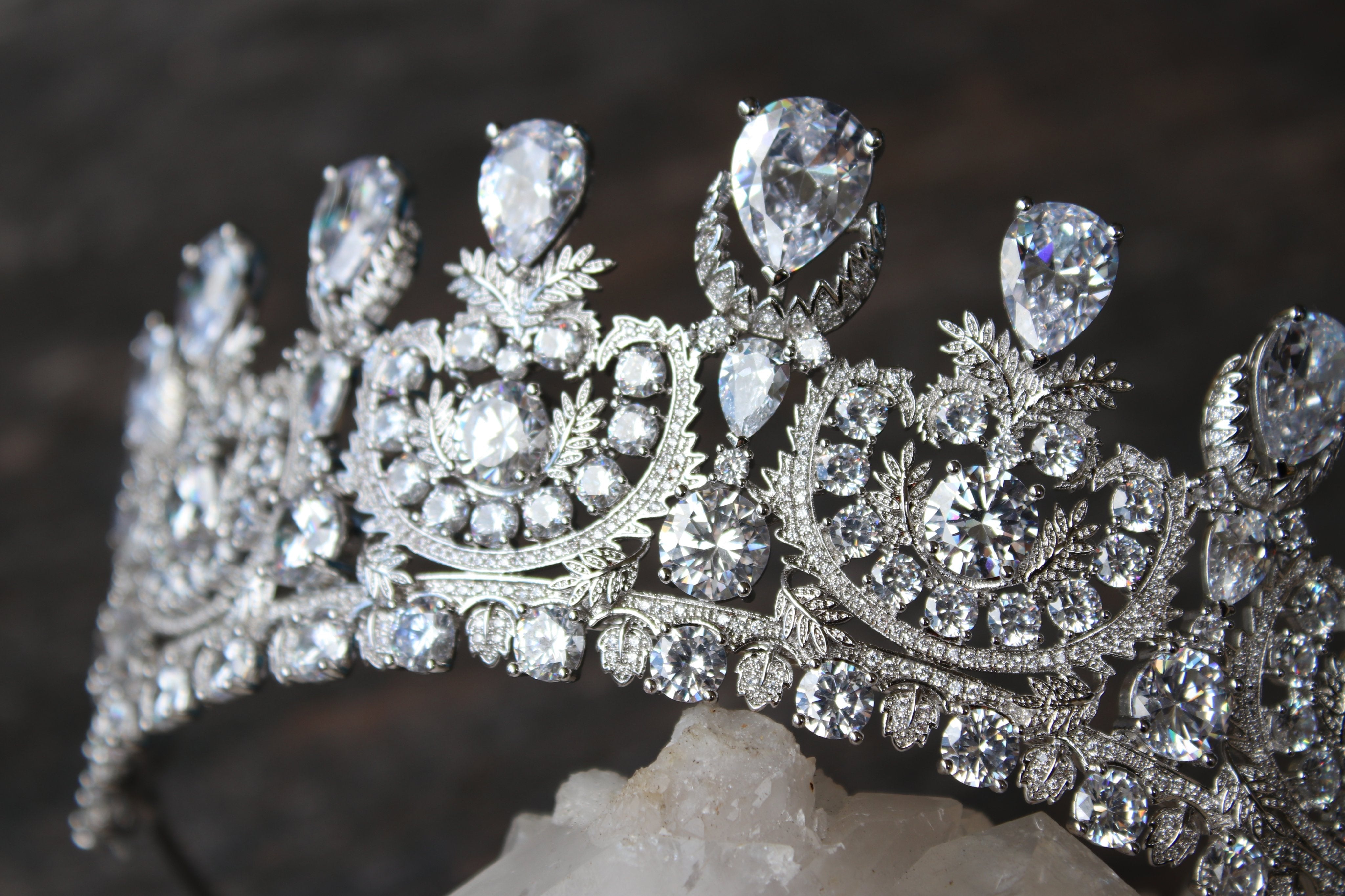 KATHERINE Royal Bridal Tiara - Elegant Crystal Wedding Crown for Bride, Princess, Prom & Special Occasions | Perfect for Bridal Showers, Weddings, Pageants & Formal Events